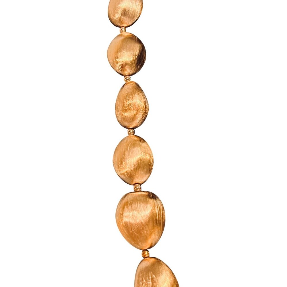 Bronzo Italia Graduated Satin Nugget Necklace (6289) - Picture 2 of 8